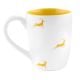 Yellow Running Deer Decorative Handcraft Ceramic Coffee Mug